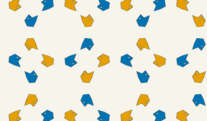 Static perfect 2-colouring for group g138: asymmetric motifs carry phase colours for Conway type *442/4*2.