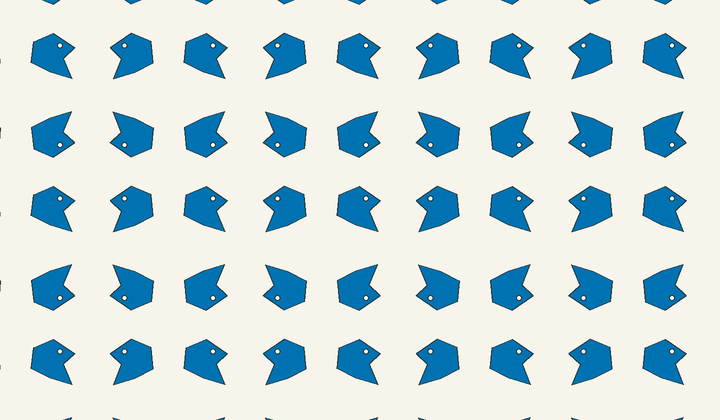 Static perfect 1-colouring for group g54: asymmetric motifs carry phase colours for Conway type *2222.