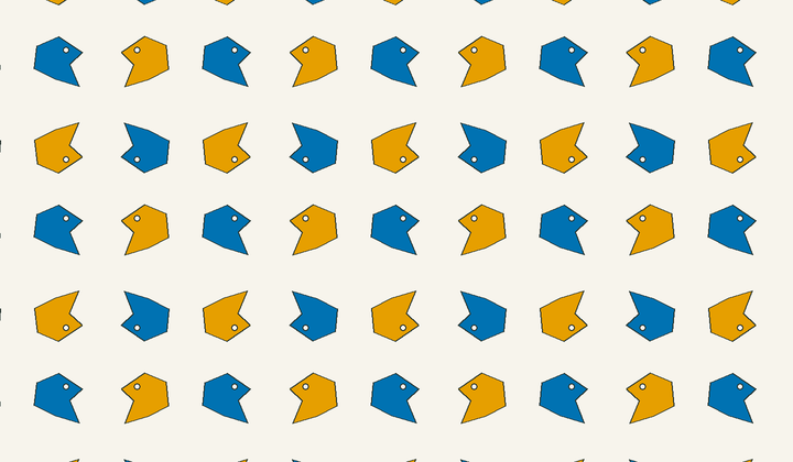 Static perfect 2-colouring for group g55: asymmetric motifs carry phase colours for Conway type *2222/2222.