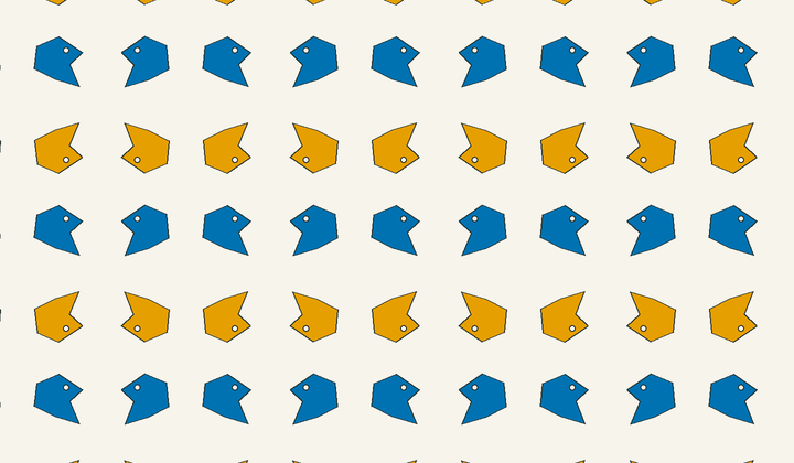 Static perfect 2-colouring for group g60: asymmetric motifs carry phase colours for Conway type *2222/**.