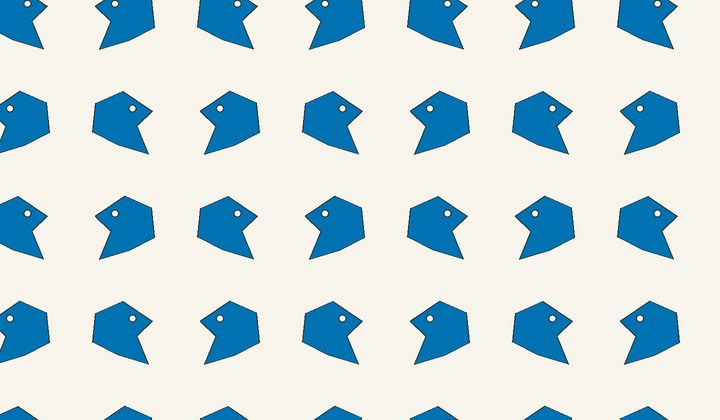 Static perfect 1-colouring for group g8: asymmetric motifs carry phase colours for Conway type *×.