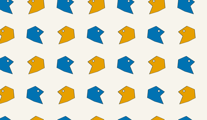 Static perfect 2-colouring for group g9: asymmetric motifs carry phase colours for Conway type *×/◦.