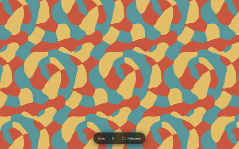 Gyre: three interleaved colours turning about an off-centre point.
