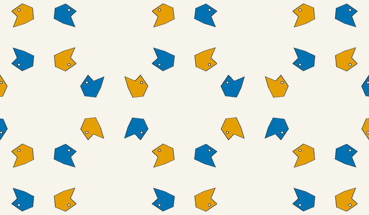 Static perfect 2-colouring for group g131: asymmetric motifs carry phase colours for Conway type *442/442.