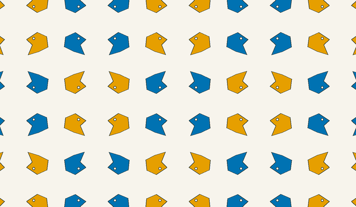 Static perfect 2-colouring for group g74: asymmetric motifs carry phase colours for Conway type *2222/2*22.