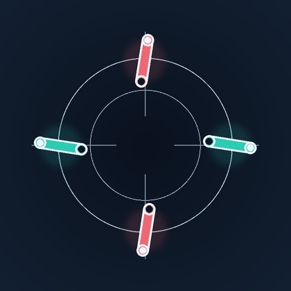 Bars realizing the same rotary time-reversal action