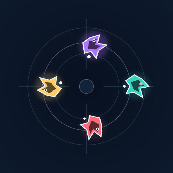 Four kite motifs realizing an order-four time-screw action