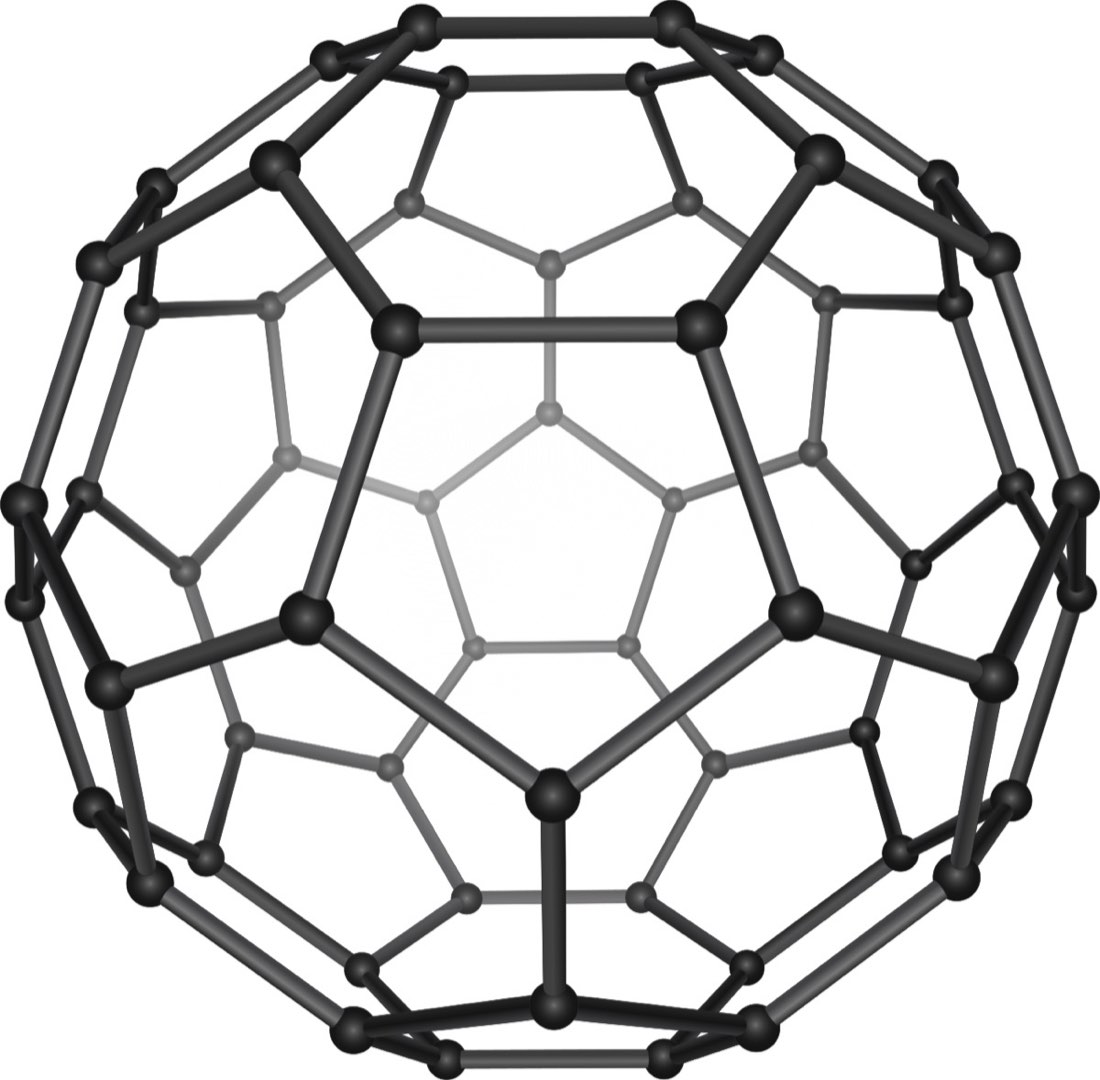 Model of the buckminsterfullerene molecule