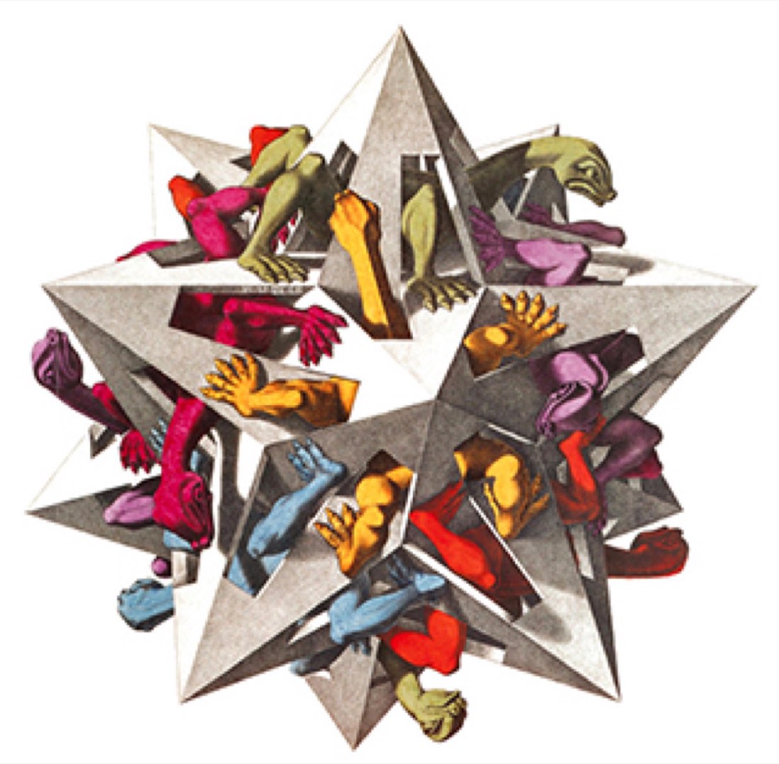 M. C. Escher, Gravitation, 1952